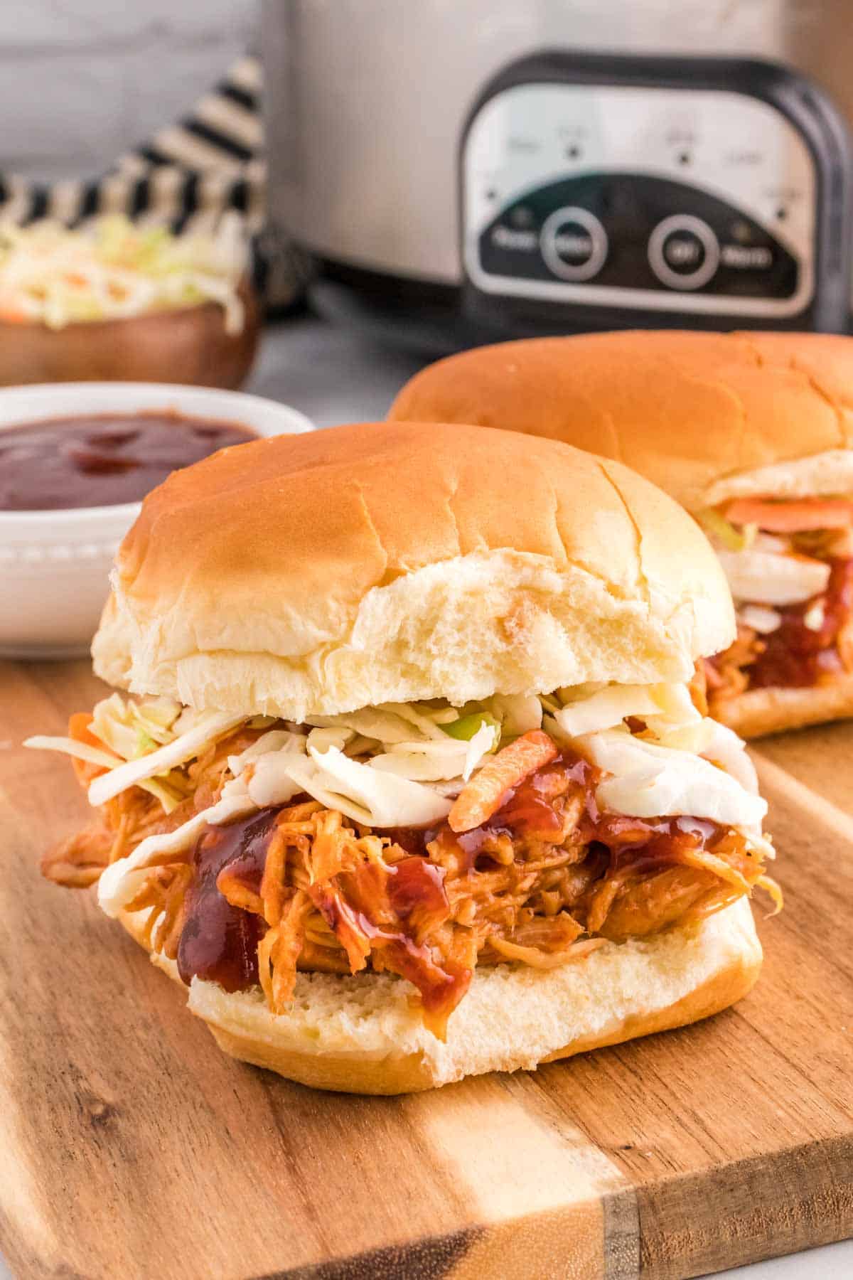 Crock Pot BBQ Chicken is a tender and flavourful shredded chicken recipe slow cooked in a BBQ sauce mixture.