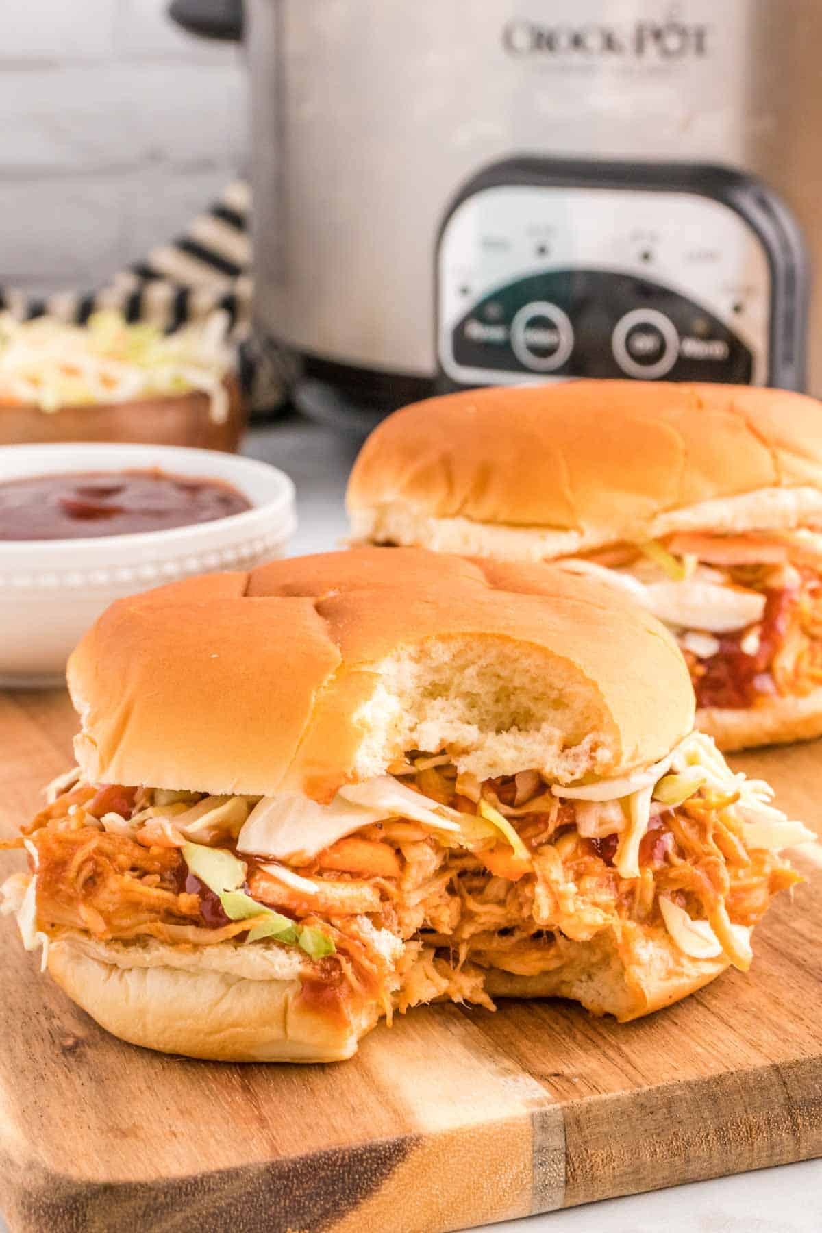 Crock Pot BBQ Chicken is a tender and flavourful shredded chicken recipe slow cooked in a BBQ sauce mixture.