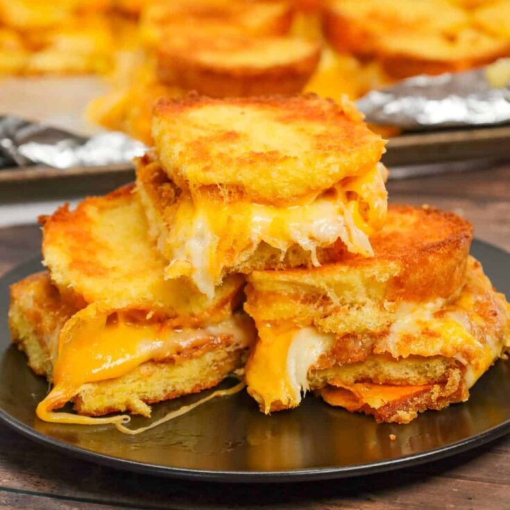 Grilled Cheese Sliders are tasty mini sandwiches that are perfect as a party snack or even as a meal with a side of soup, fries or salad.
