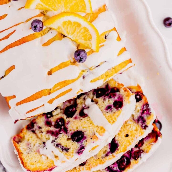 Lemon Blueberry Loaf is a delicious baked treat that combines the tangy flavor of lemons with the sweet burst of blueberries and is perfect for serving at brunch or as a dessert.