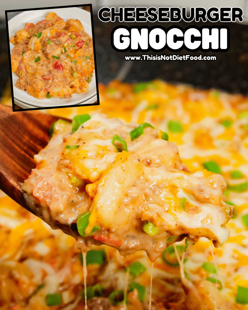 🍔🧀 Cheeseburger Gnocchi &ndash; Cheesy Comfort Dinner Recipe 🍝
This Cheeseburger Gnocchi combines juicy ground beef, tender potato gnocchi, rich cheddar cheese, and savory seasonings for a fun twist on classic cheeseburger flavors in a creamy, cheesy pasta dish! Perfect for easy weeknight dinners, family meal ideas, comfort food recipes, quick gnocchi dinners, and ground beef pasta that everyone will love. Save this cheeseburger gnocchi recipe, cheesy gnocchi bake, one‑pot dinner, burger‑inspired pasta, and click for the full step‑by‑step recipe with photos & tips on This Is Not Diet Food! ❤️ #cheeseburgergnocchi #gnocchirecipe #groundbeefrecipes #comfortfood #cheesypasta #easydinners #familyfavorite #thisisnotdietfood