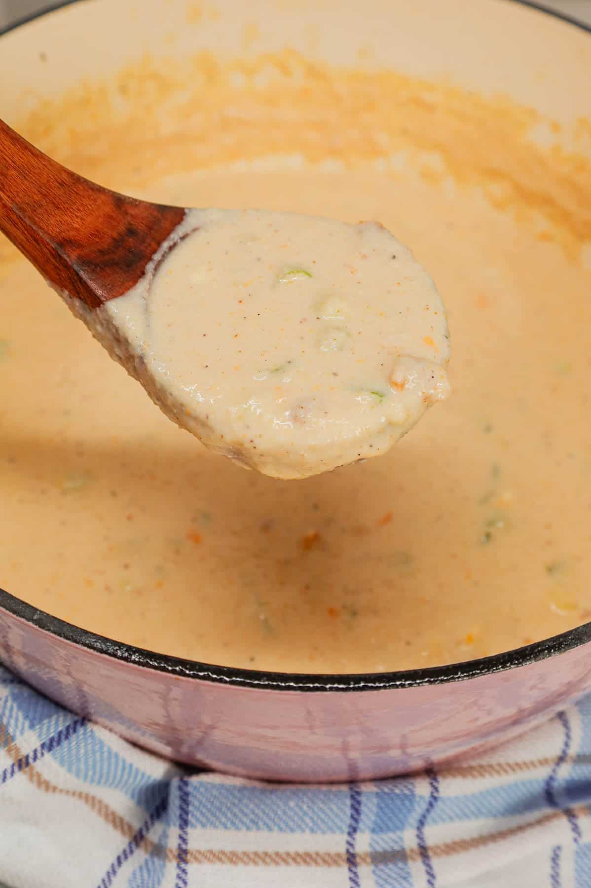 Loaded Cauliflower Soup is a rich and creamy soup loaded with bacon, cream cheese, green onions and cheddar cheese.