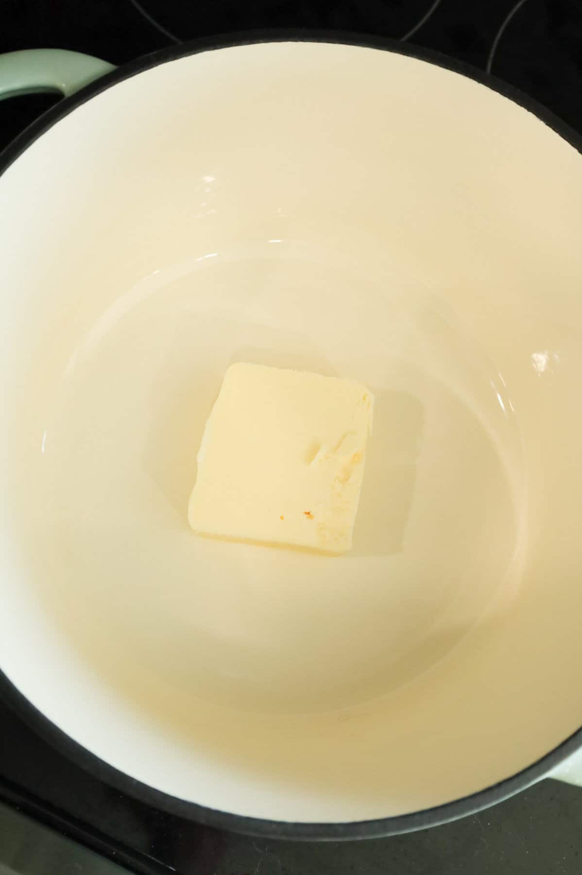 butter in a Dutch oven