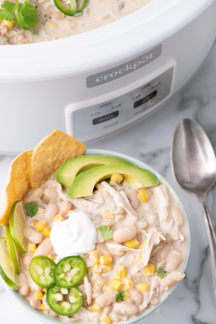 Crock Pot White Chicken Chili - THIS IS NOT DIET FOOD
