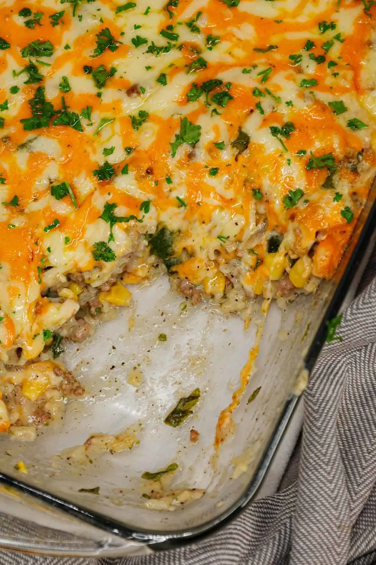Cheesy Hamburger Rice Casserole - THIS IS NOT DIET FOOD