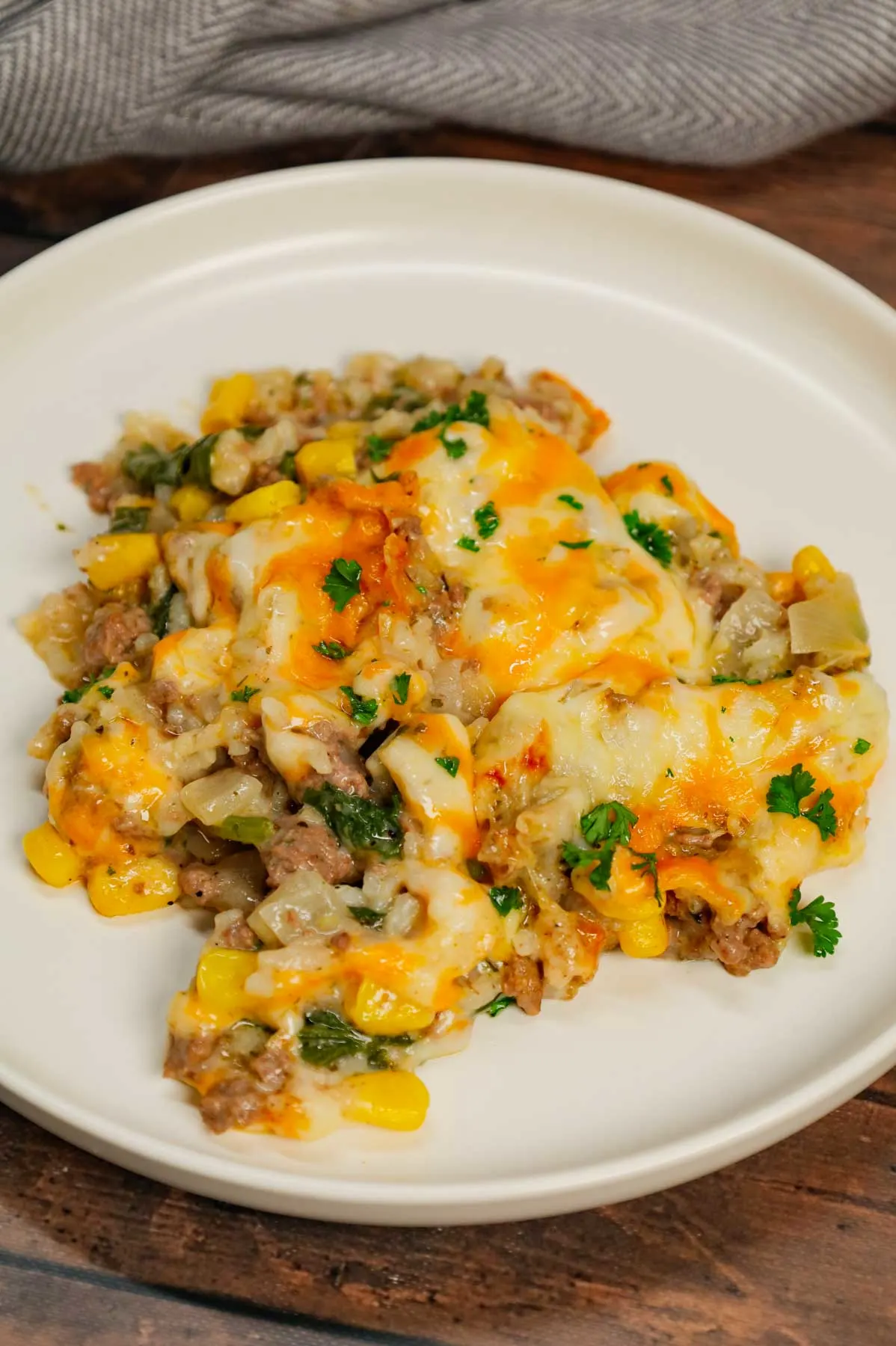 Cheesy Hamburger Rice Casserole - THIS IS NOT DIET FOOD