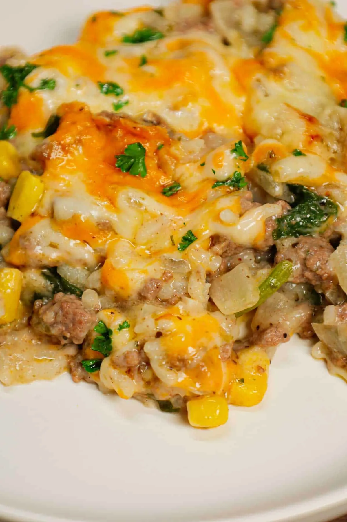 Cheesy Hamburger Rice Casserole - THIS IS NOT DIET FOOD