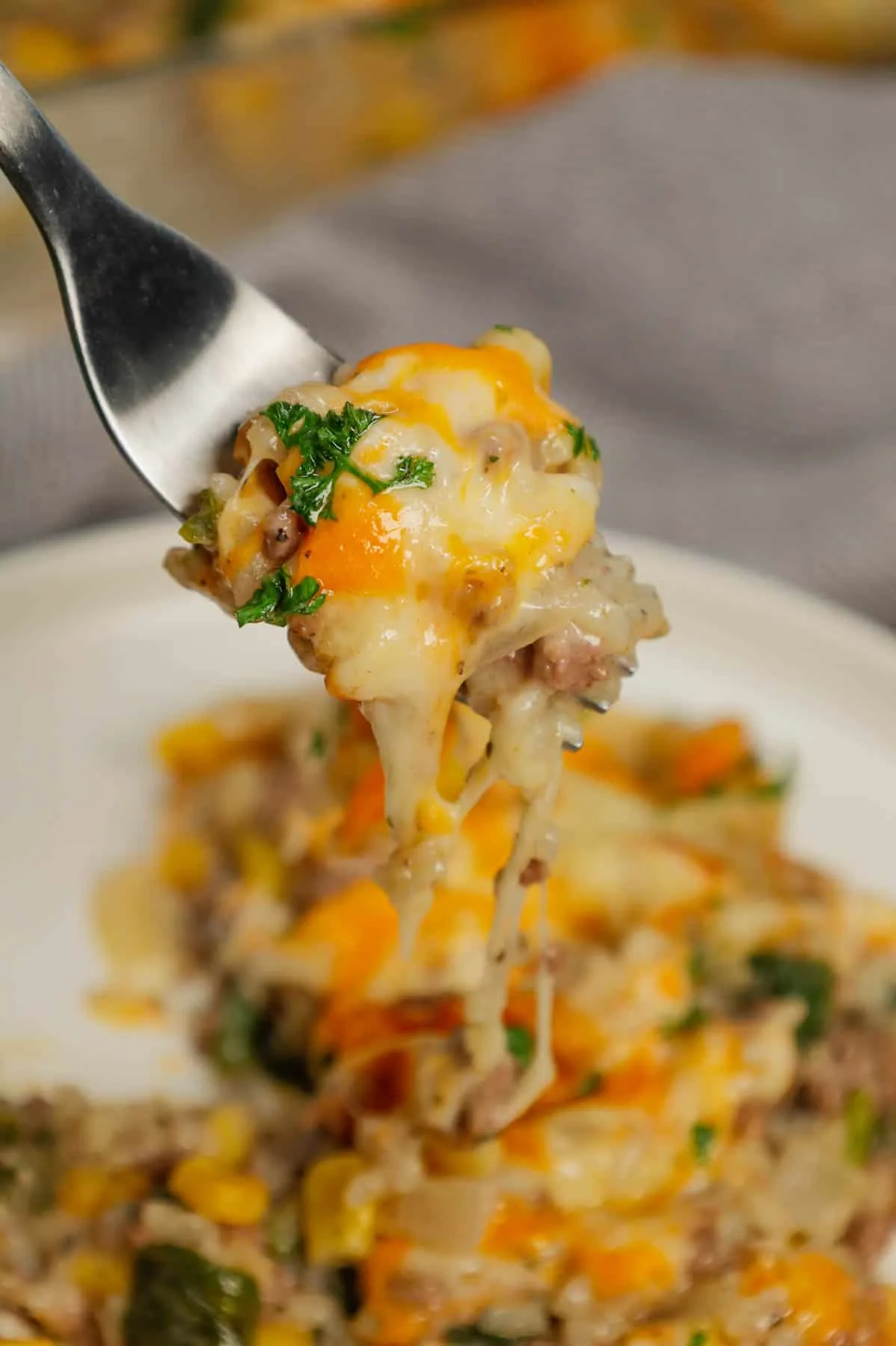 Cheesy Hamburger Rice Casserole - THIS IS NOT DIET FOOD