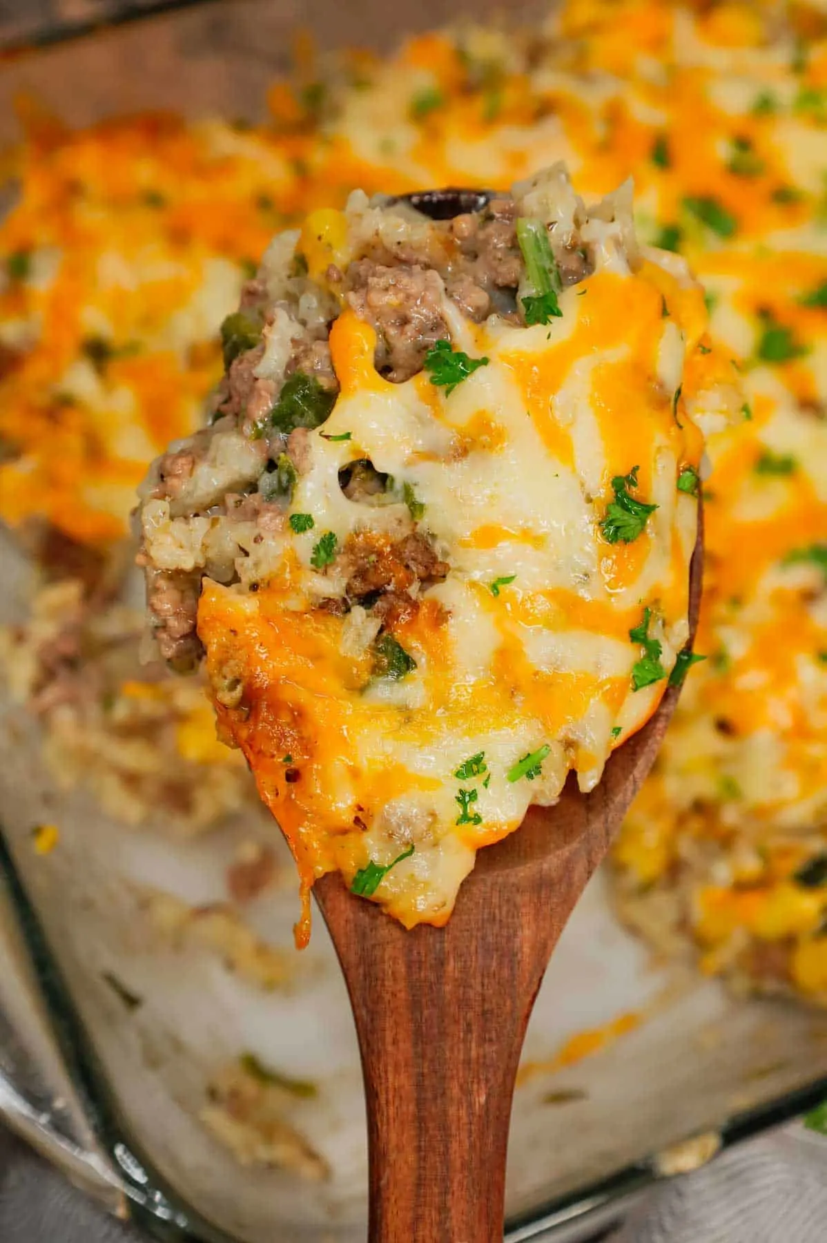 Cheesy Hamburger Rice Casserole - THIS IS NOT DIET FOOD