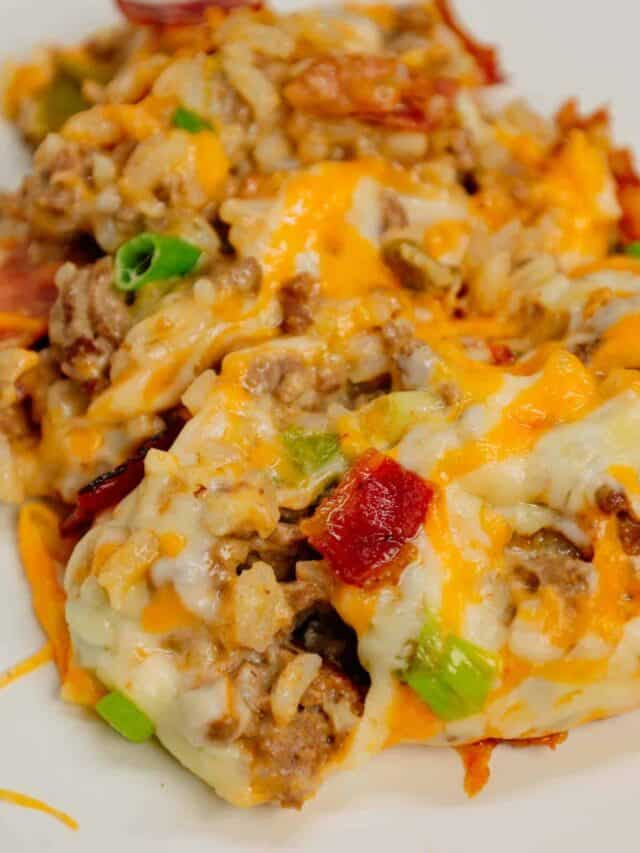 Cheesy Ranch Ground Beef and Rice Casserole Recipe