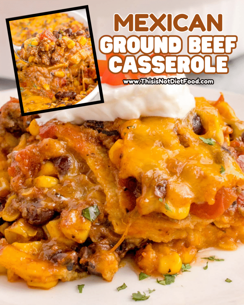 🌮 Mexican Ground Beef Casserole – Easy Tex‑Mex Dinner Recipe 🌶️🧀
This Mexican Ground Beef Casserole is a cheesy, savory Tex‑Mex comfort meal loaded with seasoned ground beef, Mexican spices, tortillas or tortilla chips, black beans, corn, and melty Mexican cheese — all baked into a crowd‑pleasing one‑dish dinner! Perfect for easy weeknight meals, family dinner ideas, ground beef casserole recipes, cheesy Mexican dinner, Mexican ground beef bake, and comfort food favorites everyone will devour. Save this Mexican ground beef casserole recipe, Tex‑Mex beef bake, one‑pot dinner, cheesy casserole, and tap for the full step‑by‑step recipe with photos & tips on This Is Not Diet Food! ❤️
#mexicangroundbeefcasserole #texmexdinner #groundbeefrecipes #casserolerecipe #cheesydinner #onepotmeal #easymeals #comfortfood #familyfavorite #thisisnotdietfood