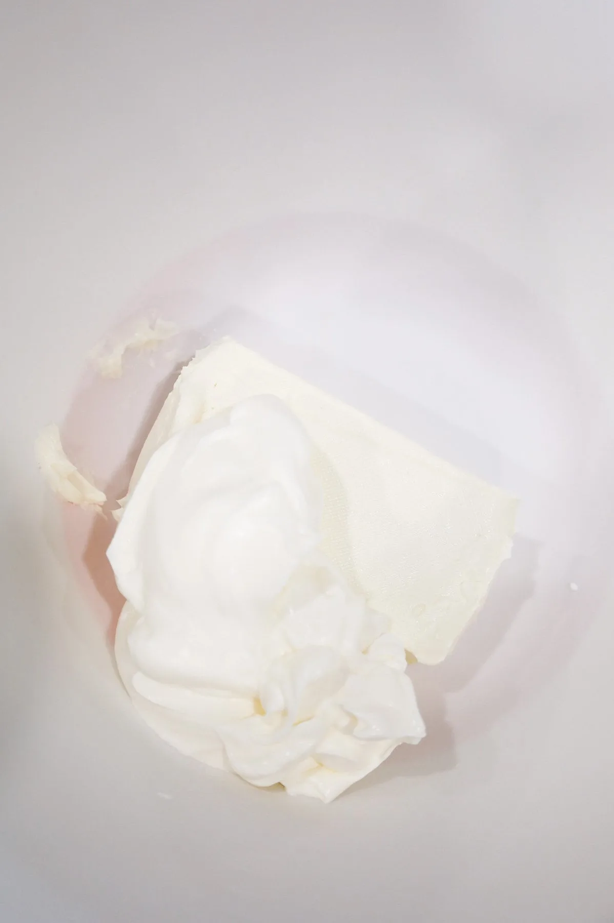 sour cream and cream cheese in a bowl