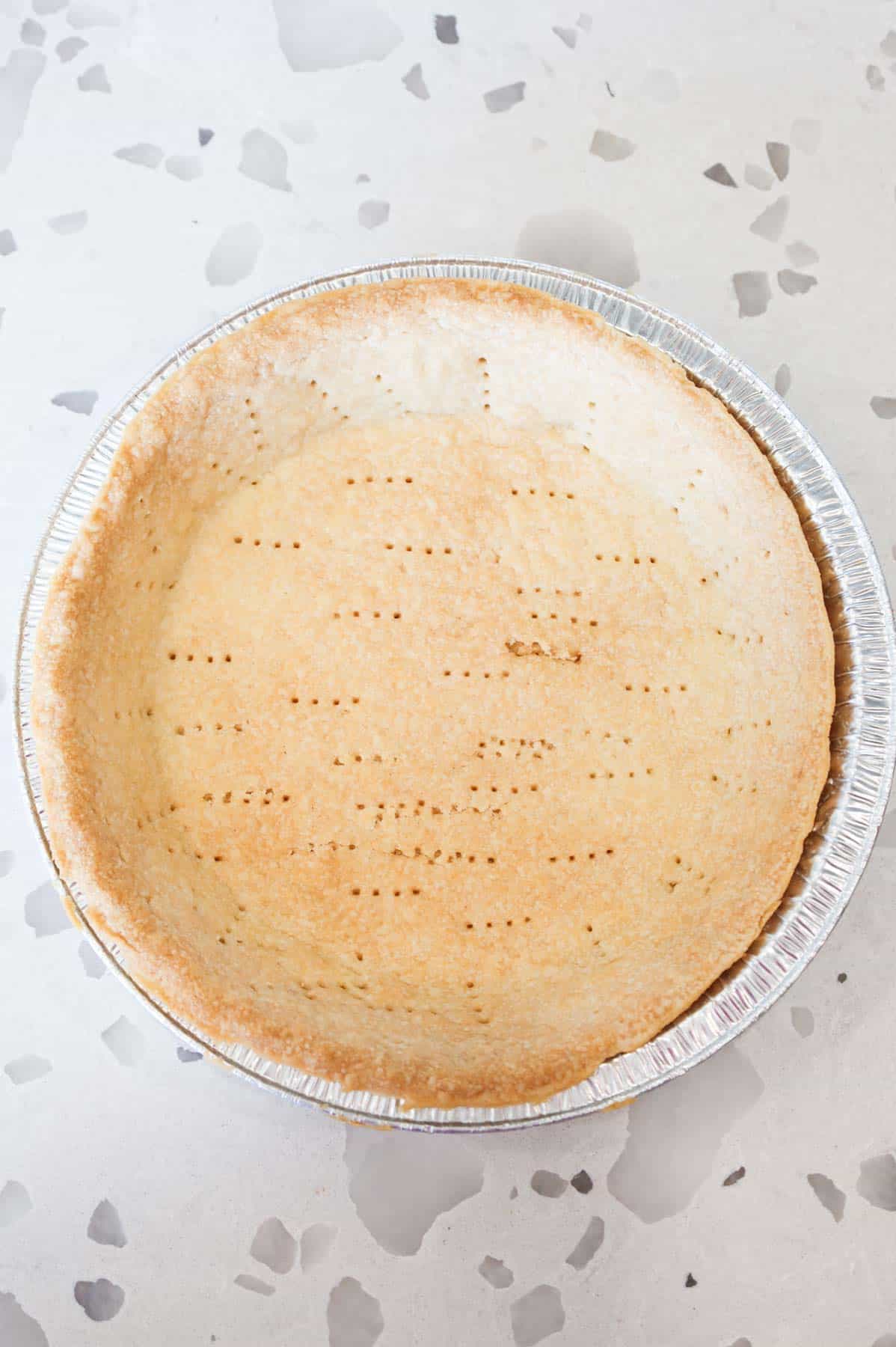 empty baked pie crust