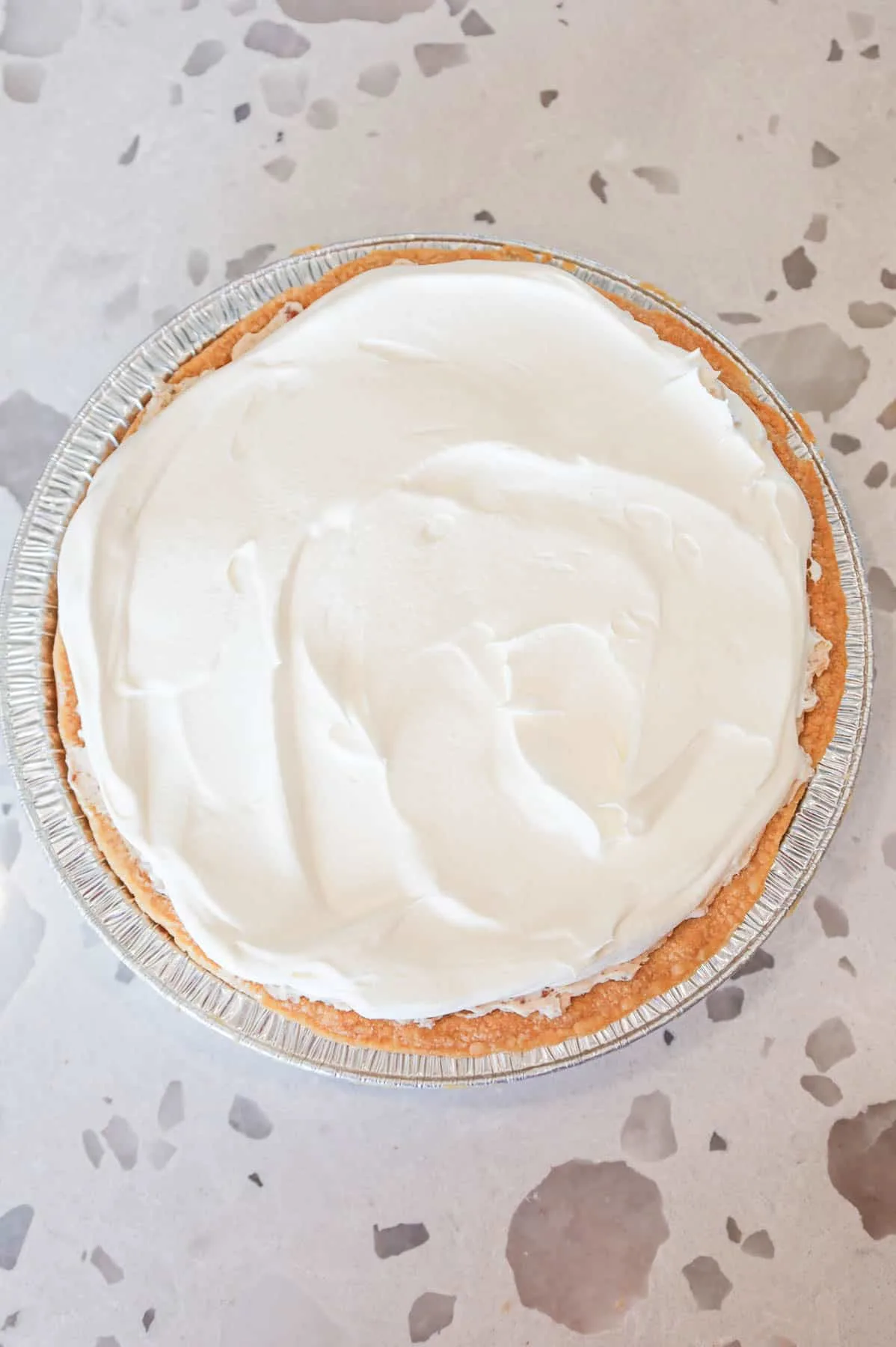 Cool Whip on top of pie
