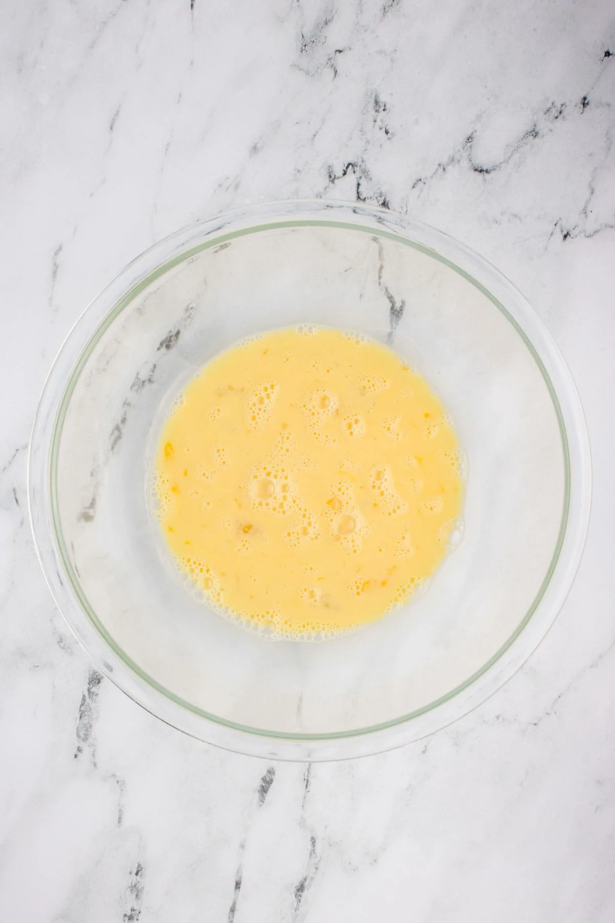 egg and milk mixture in a bowl