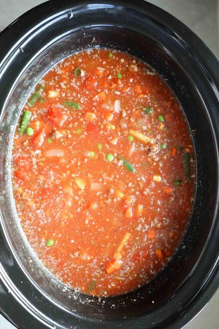 Crock Pot Hamburger Soup - THIS IS NOT DIET FOOD