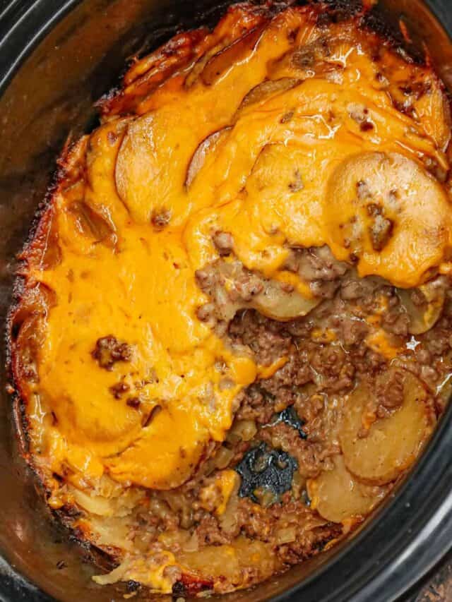How to Make Crock Pot Hamburger Potato Casserole - THIS IS NOT DIET FOOD