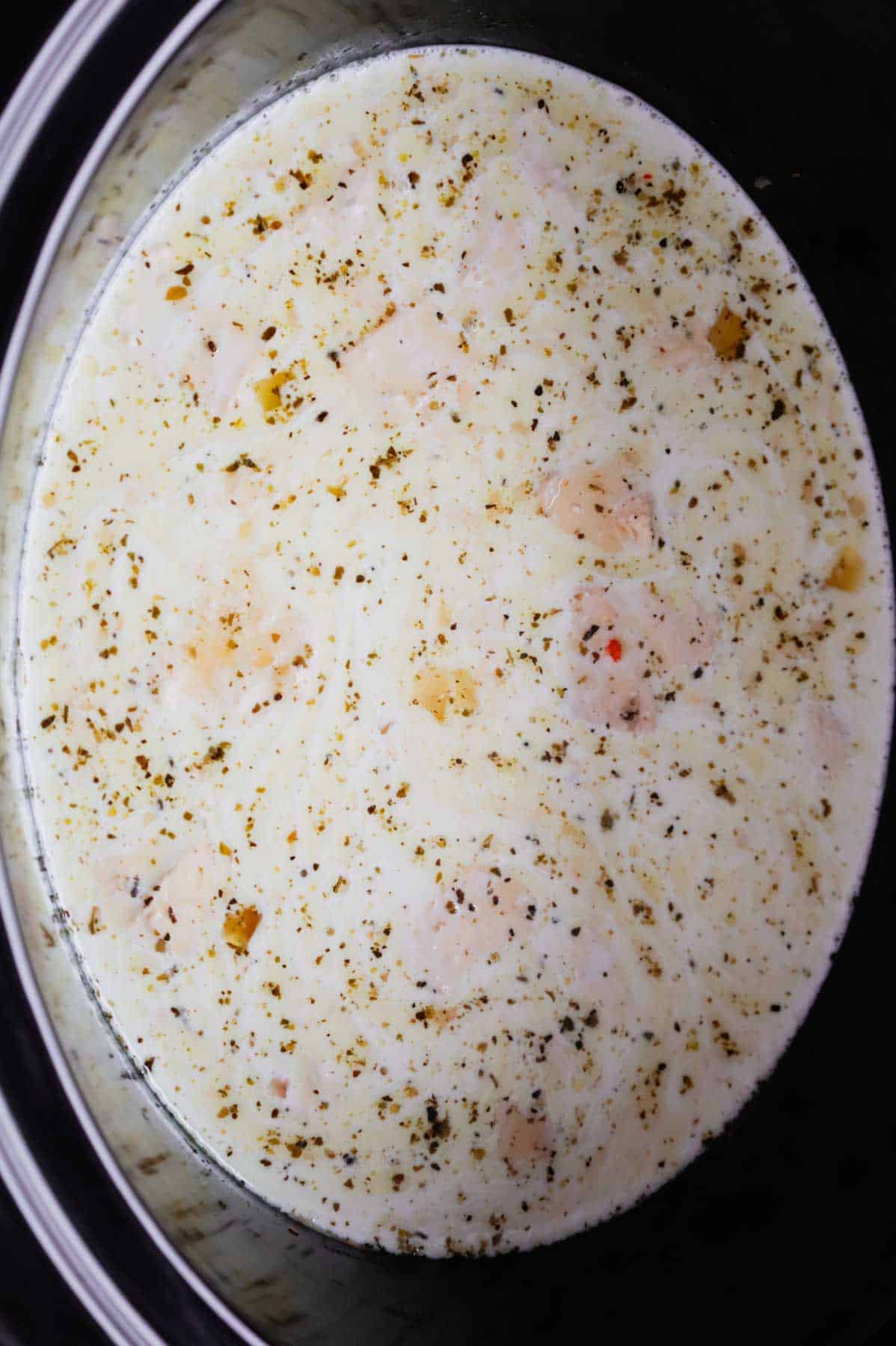 chicken breasts in cream sauce in a crock pot