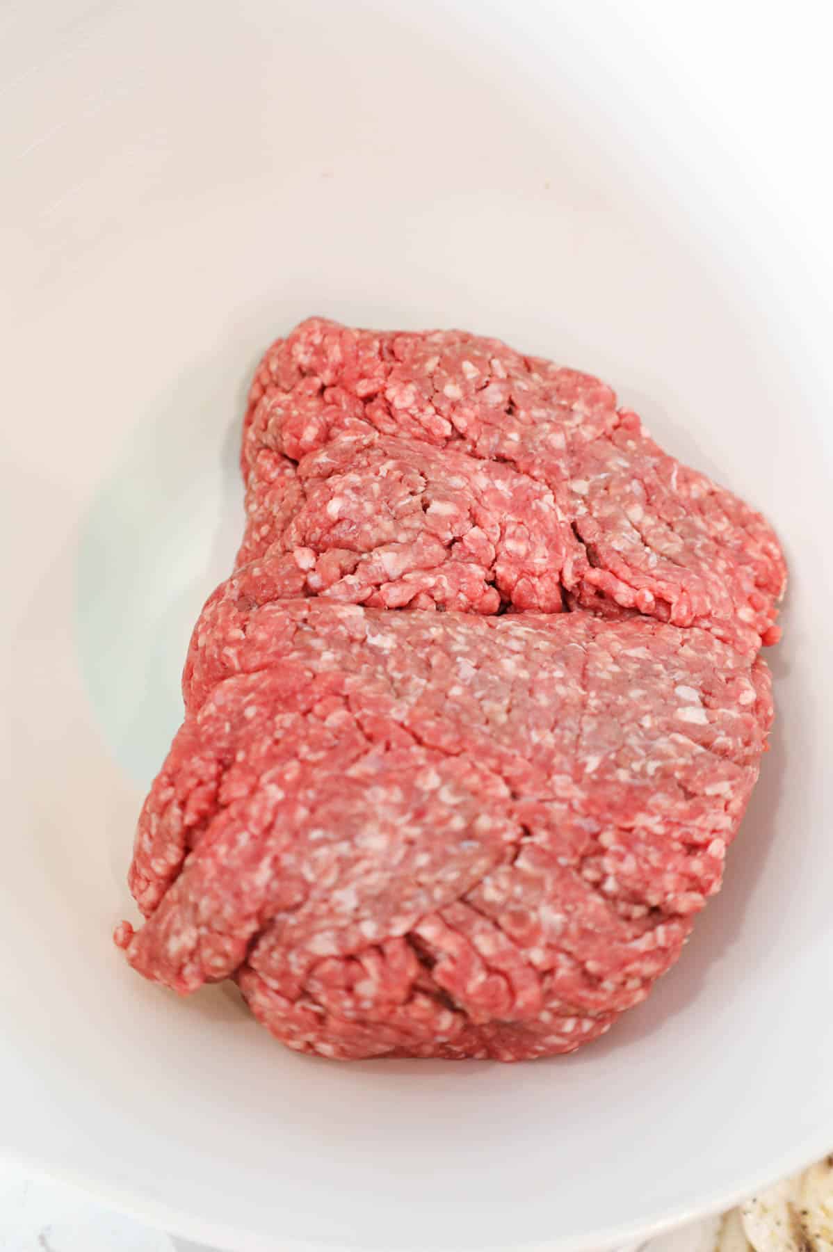 ground beef in a bowl