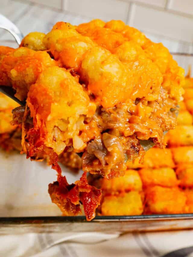 How to Make Roast Beef and Cheddar Tater Tot Casserole