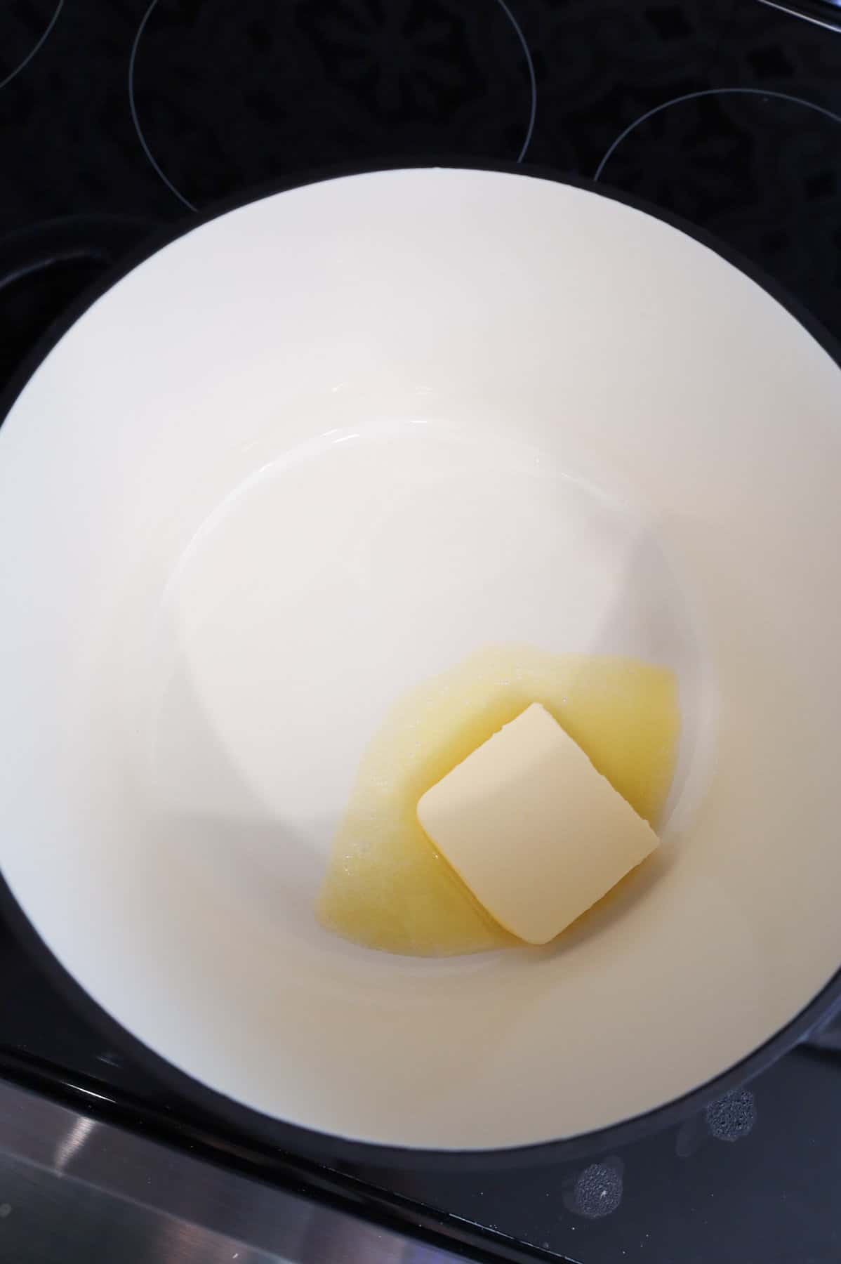 butter in a Dutch oven