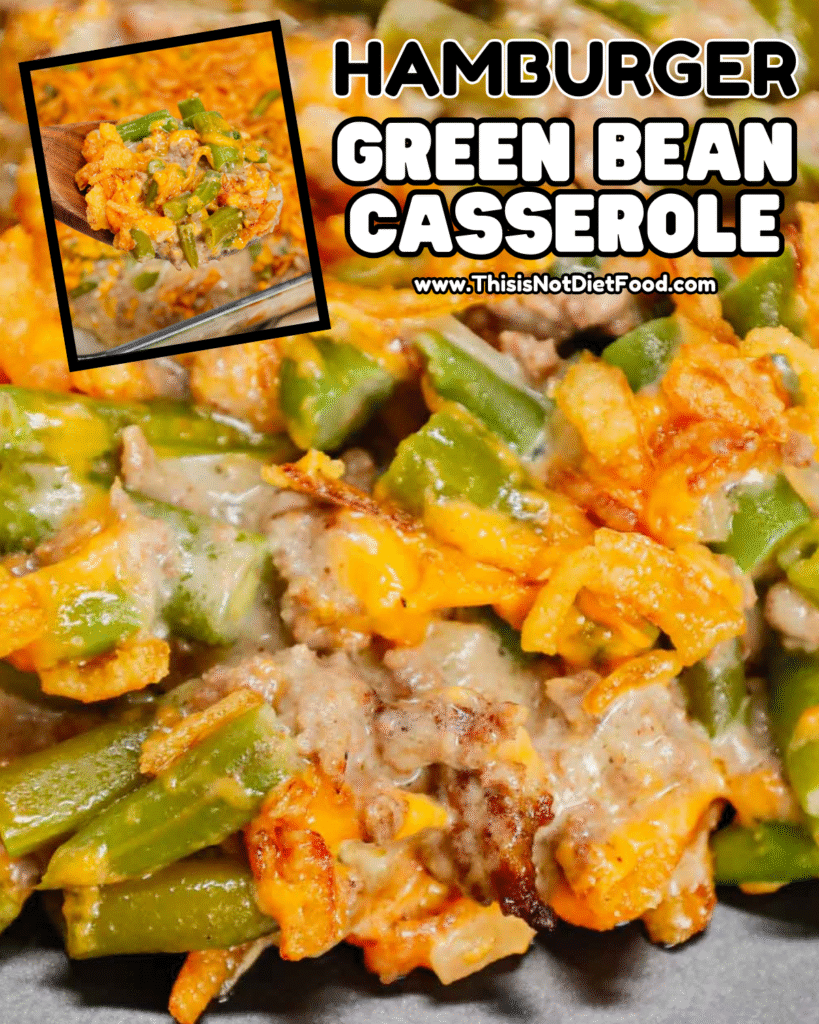 🍲 Hamburger Green Bean Casserole &ndash; Hearty Ground Beef Dinner Recipe 🍔🥘
This Hamburger Green Bean Casserole is a rich, homey comfort food casserole loaded with seasoned ground beef, tender green beans, savory cream of mushroom sauce, and a golden crispy topping &mdash; the perfect one‑dish meal for weeknight dinners, family meal ideas, easy comfort food recipes, and ground beef casseroles everyone will love! Save this hamburger green bean casserole recipe, ground beef & veggie bake, savory casserole dinner, cheesy baked green beans, and tap for the full recipe with step‑by‑step photos & tips on This Is Not Diet Food! ❤️
#hamburgergreenbeancasserole #casserolerecipe #groundbeefrecipes #comfortfood #greenbeans #easydinners #familyfavorite #onepotmeal #thisisnotdietfood