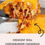 When cheeseburgers and crescent rolls collide, magic happens! This Crescent Roll Cheeseburger Casserole is loaded with flavorful beef, melty cheese, tangy pickles, and a buttery crescent roll crust. Perfect for a quick and comforting dinner! 🍔🥖 #BeefyGoodness #OnePanMeal #FamilyFavorite
