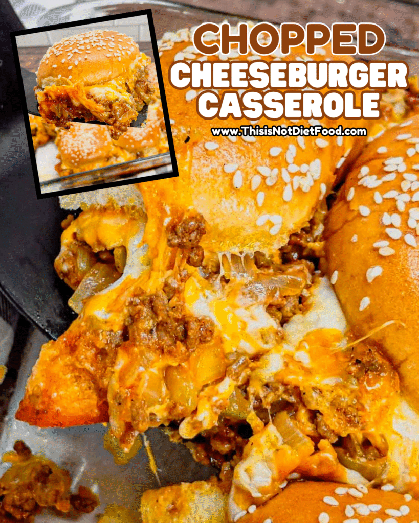🍔🧀 Chopped Cheeseburger Casserole &ndash; Easy Comfort Dinner Recipe 🍽️
This Chopped Cheeseburger Casserole is loaded with savory ground beef, melty cheddar cheese, tender noodles, saut&eacute;ed onions & pickles, and classic cheeseburger flavor all baked into a one‑dish comfort meal! Perfect for easy weeknight dinners, family meal ideas, one‑pan meals, ground beef casseroles, cheeseburger lovers, and comfort food recipes with big flavor. Save this chopped cheeseburger casserole recipe, ground beef pasta bake, cheeseburger dinner casserole, cheesy comfort food, and tap for the full step‑by‑step recipe with photos & tips on This Is Not Diet Food! ❤️
#choppedcheeseburgercasserole #groundbeefrecipes #casserolerecipe #cheeseburgerrecipe #comfortfood #easydinners #cheesypasta #familyfavorite #thisisnotdietfood
