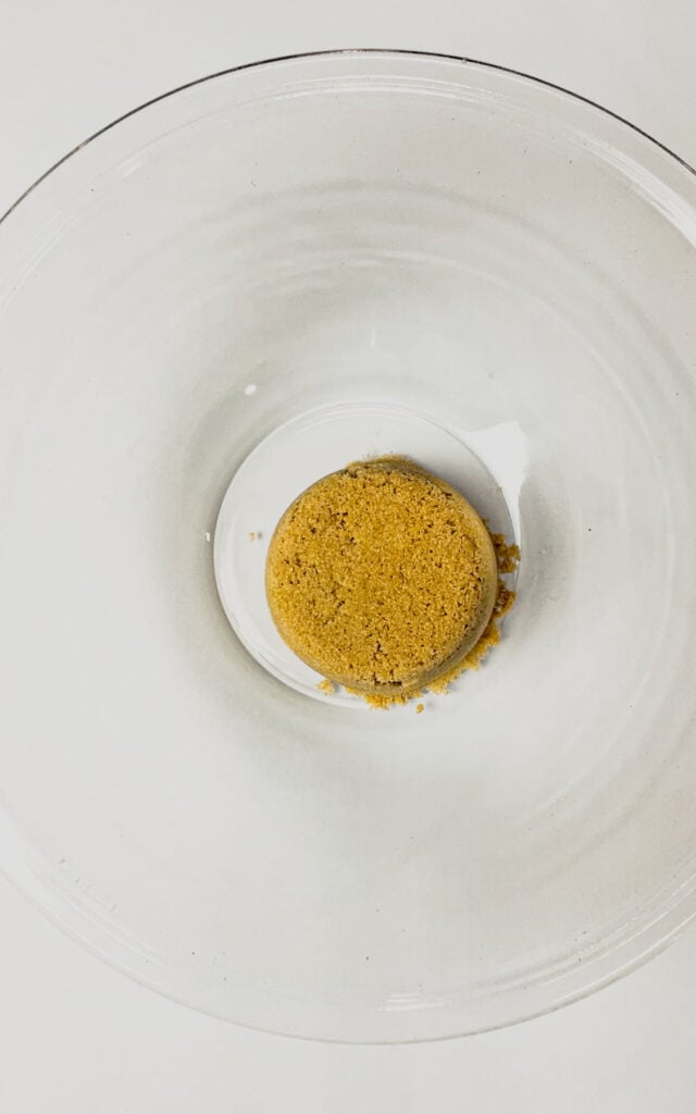 brown sugar in a mixing bowl