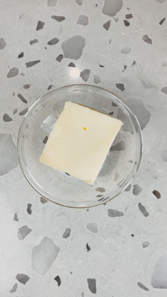 butter in a small glass bowl