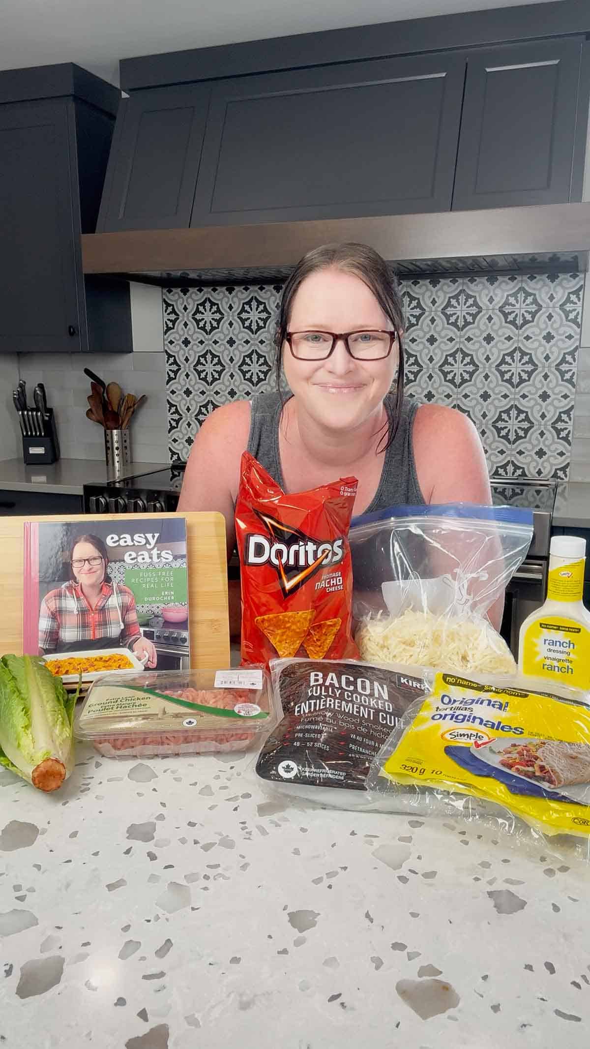 doritos crusted chicken smash taco ingredients on the kitchen counter