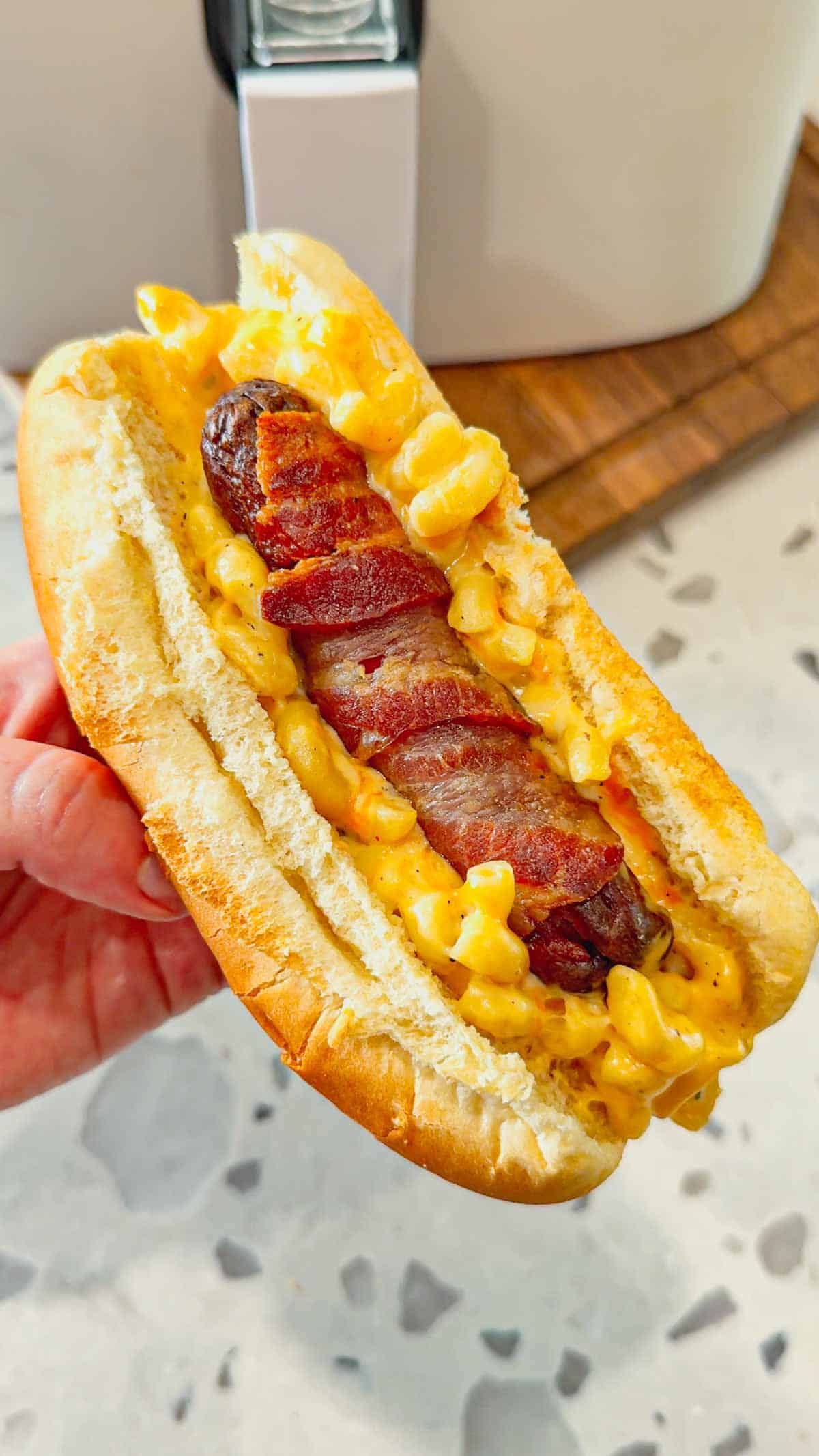 These bacon-wrapped mac & cheese dogs are kid-approved, family-friendly, and budget-conscious.