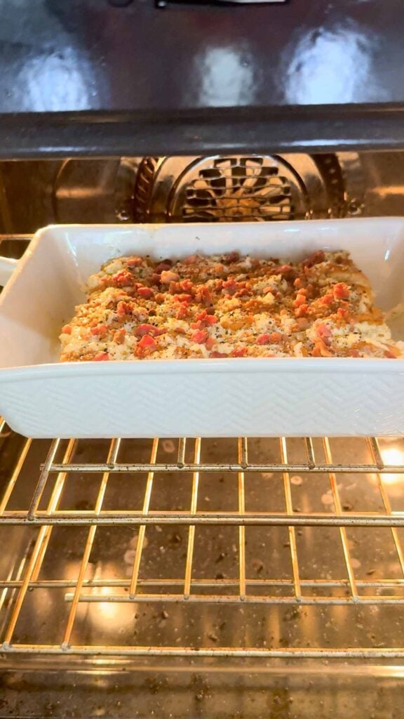 cheesy bacon hawaiian roll pull apart garlic bread in the oven