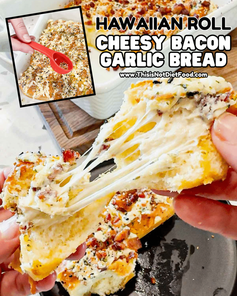 🥖 Everything Bacon Cheesy Hawaiian Roll Garlic Bread – Cheesy Bacon Appetizer Recipe 🧀🥓
Loaded with crispy bacon, gooey cheddar & mozzarella cheese, buttery Hawaiian rolls, and bold everything bagel seasoning — this Everything Bacon Cheesy Hawaiian Roll Garlic Bread is the ultimate party appetizer, game day snack, garlic bread upgrade, cheesy pull‑apart bread, and easy crowd‑pleasing side dish! Perfect for holiday gatherings, buffet spreads, tailgates, comfort food lovers, and bacon cheesy bites everyone will devour. Save this everything bacon cheesy Hawaiian rolls recipe, cheesy bread pull apart, bacon garlic bread, easy appetizer idea, and tap for the full recipe with step‑by‑step photos & tips on This Is Not Diet Food! ❤️
#cheesybread #baconrecipe #hawaiianrolls #garlicbread #partyfood #appetizerideas #cheesypullapart #gameDayrecipes #comfortfood #thisisnotdietfood
