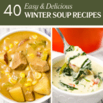 40 easy and delicious winter soup recipes. A variety of hearty soup recipes perfect for cold weather including hamburger soups, potato soups, thick and creamy soups, tomato based soups, chicken soups, noodle soups and more!