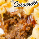 Mac and Cheese Meatloaf Casserole is a fun mashup of two classic comfort food meals. This fun dinner idea starts with a ground beef meatloaf base topped with a ketchup meatloaf glaze followed by a top layer of creamy macaroni and cheese. This is a family friendly dinner recipe the kids will love.