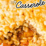 Mac and Cheese Meatloaf Casserole is a fun mashup of two classic comfort food meals. This fun dinner idea starts with a ground beef meatloaf base topped with a ketchup meatloaf glaze followed by a top layer of creamy macaroni and cheese. This is a family friendly dinner recipe the kids will love.