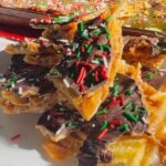 This Potato Chip Christmas Crack is the ultimate sweet-and-salty holiday treat that disappears fast. Made with crispy potato chips, homemade buttery toffee, melted chocolate, and topped with festive sprinkles, this easy no-bake Christmas crack recipe is perfect for holiday parties, cookie trays, and edible gifts.