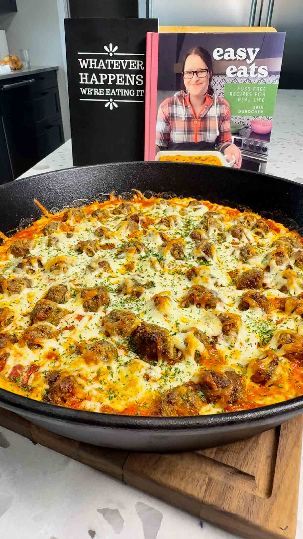 This Meatball Sub Dip is everything you love about a classic meatball sub, baked into a hot, cheesy skillet dip that’s perfect for sharing. Loaded with homemade tiny meatballs, creamy ricotta, rich pasta sauce, and plenty of shredded mozzarella, this easy baked dip comes out bubbly, melty, and packed with hearty Italian flavor. Serve it with sliced, toasted baguette for dipping to make every bite taste just like a warm, cheesy meatball sub—perfect for game day, parties, or any casual get-together.