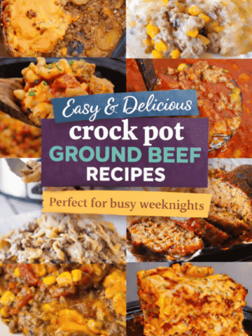 14 crock pot ground beef recipes that make busy weeknight dinners and schoolnights so much easier. These easy slow cooker dinners are perfect for family meals, picky kids, and simple comfort food cooking. You’ll find hearty soup recipes, cheesy pasta dinners, classic meatloaf, and flavorful Mexican taco inspired meals all made with ground beef. These slow cooker recipes are budget friendly, family friendly, and perfect for meal planning or freezer meals. Just toss everything in your crock pot and come home to a warm, filling dinner that’s perfect for busy families who need easy comfort food without the stress.