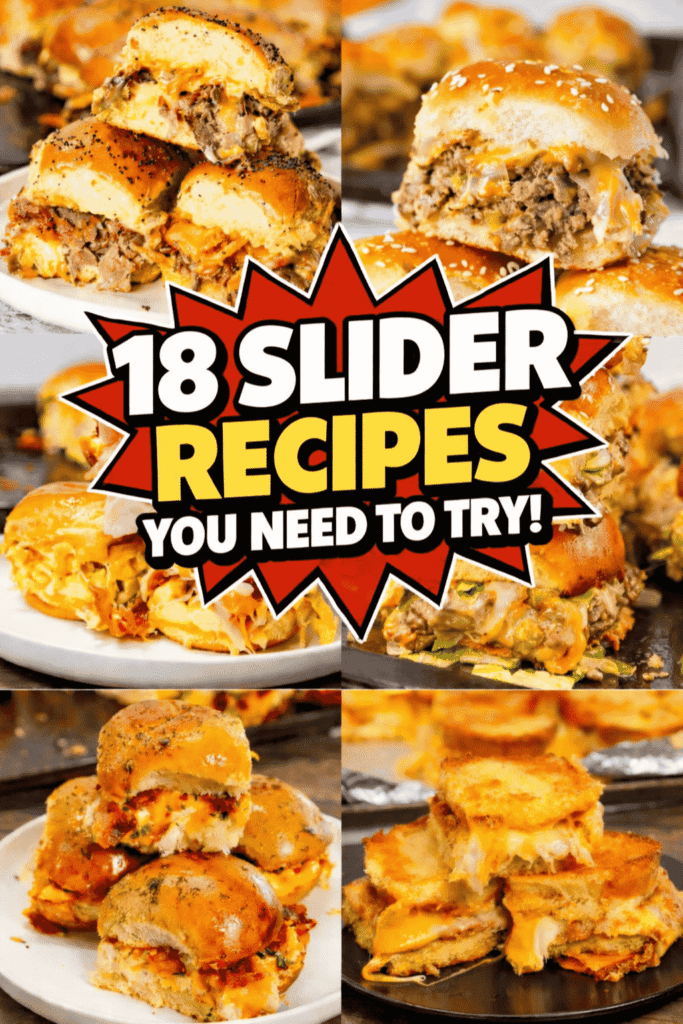18 easy slider recipes perfect for your next party, game day spread, or family gathering. This collection of Hawaiian rolls slider sandwiches includes crowd favorites with ground beef, chicken, hamburger, roast beef, turkey, ham and cheese, and grilled cheese. You’ll also find mini hot dog sliders, pizza sliders, Big Mac sliders, breakfast sliders, meatball sliders, and sloppy joe sliders for tons of variety. These easy party sandwiches are perfect for feeding a crowd and great for potlucks, holidays, and quick dinner ideas. Family friendly, kid approved, and packed with cheesy comfort food flavor everyone will love.