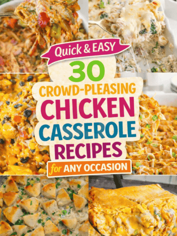 Easy chicken casserole recipes for a crowd that are perfect for potlucks, family gatherings, church suppers, and busy weeknights. These cheesy chicken casseroles are kid friendly, budget friendly, and great for feeding a hungry crowd. Find easy chicken bakes, creamy pasta casseroles, simple comfort food dishes, cheap family dinners, and hearty chicken recipes all in one place. Perfect for large family meals, make ahead casseroles, freezer friendly dinners, easy potluck recipes, crowd pleasing comfort food, and simple weeknight chicken dinners everyone will love.