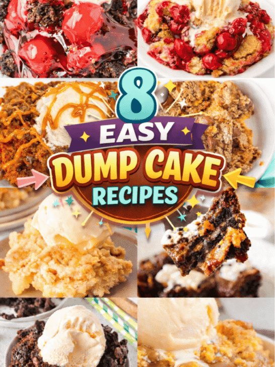 8 easy dump cake recipes that are perfect for busy weeknight desserts, holiday baking, and simple family treats. This collection includes cherry dump cake, caramel apple dump cake, chocolate dump cake, carrot cake dump dessert, Oreo dump cake, pineapple dump cake, and pumpkin dump cake options. These easy desserts use boxed cake mix, pie filling, and pudding mix to create rich, gooey results with minimal effort. Many are 3 ingredient dump cake recipes that are beginner friendly and budget friendly. Perfect for potlucks, holiday parties, make ahead desserts, and quick sweet treats when you need something fast and delicious.
