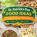 18 St Patrick’s Day food ideas perfect for festive family dinners and fun party spreads. This collection of Irish dinner recipes and Irish desserts includes shepherd’s pie, beef stew, crock pot corned beef with carrots and potatoes, corned beef grilled cheese, and reuben sandwich casserole. You’ll also find easy St Patrick’s Day meals like cream cheese bacon mashed potatoes, potato leek soup, steak and potato soup, plus appetizers, finger foods, biscuits, and kid friendly green food. Sweet treats include Baileys Irish cream fudge, mint Oreo pie, mint chocolate fudge, pistachio cookie bars, pistachio fluff salad, fruity pebbles treats, and avocado dip. Family friendly party ideas everyone will love.