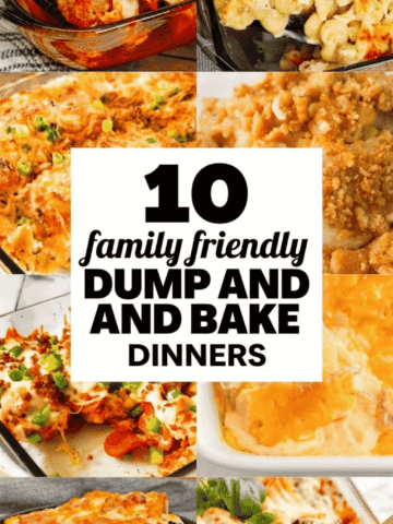 10 dump and bake recipes perfect for busy weeknight dinners when you need quick and easy meals with minimal prep. This collection includes dump and bake casseroles like dump and bake meatball casserole, dump and bake chicken Alfredo, dump and bake pasta dinners, and simple dump and bake chicken recipes. You’ll also find family favorites like chicken and rice dinners, ground beef casseroles, and hearty meals with potatoes that cook right in the oven. These easy dump and bake dinners are budget friendly, great for picky eaters, and perfect for cheap family dinners. Ideal for busy families, fall recipes, freezer meals, and simple weeknight cooking.