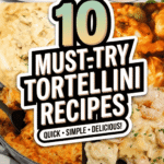 Looking for easy tortellini meals for busy nights? These tortellini recipes are perfect for quick weeknight dinners the whole family will enjoy. This collection includes cheesy tortellini recipes, tortellini recipes chicken, and sausage tortellini pasta dishes that are simple and satisfying. You’ll also find tortellini soup, shrimp tortellini, and one pan tortellini meals for easy cleanup. Whether you need dinner ideas for people or dinners kids will eat, these recipes for tortellini are full of flavor and easy to make. From creamy tortellini recipes with Alfredo sauce to fresh tortellini and broccoli recipes, these dishes are perfect for any night.