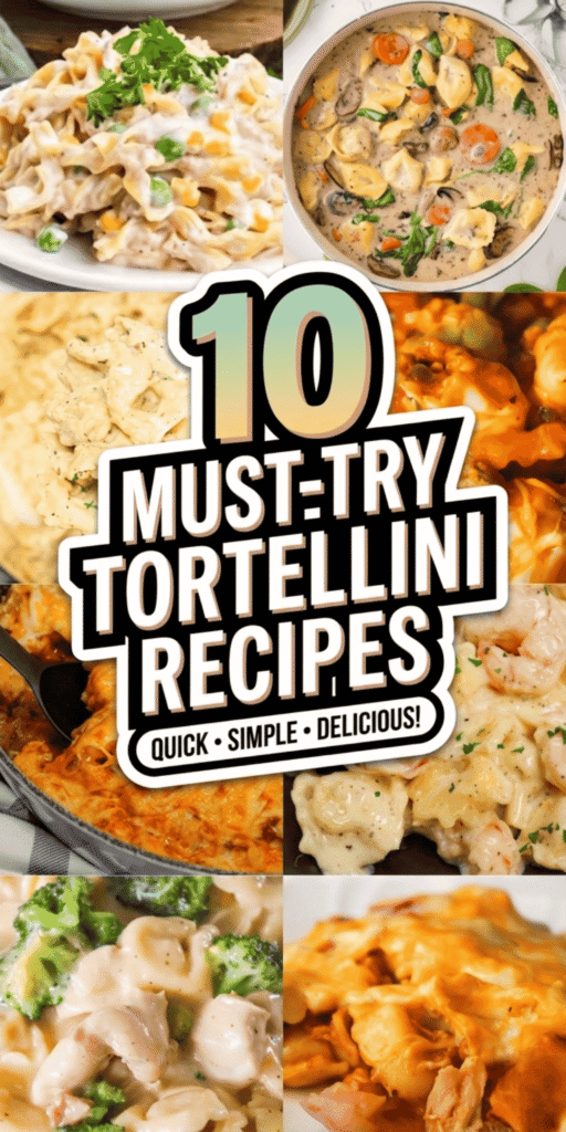 Looking for easy tortellini meals for busy nights? These tortellini recipes are perfect for quick weeknight dinners the whole family will enjoy. This collection includes cheesy tortellini recipes, tortellini recipes chicken, and sausage tortellini pasta dishes that are simple and satisfying. You’ll also find tortellini soup, shrimp tortellini, and one pan tortellini meals for easy cleanup. Whether you need dinner ideas for people or dinners kids will eat, these recipes for tortellini are full of flavor and easy to make. From creamy tortellini recipes with Alfredo sauce to fresh tortellini and broccoli recipes, these dishes are perfect for any night.