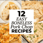 12 easy boneless pork chop recipes perfect for quick weeknight dinners and simple family meals. This roundup includes boneless pork chop recipes in oven, baked boneless chop recipes, and juicy boneless chop recipes that are full of flavor. You’ll also find boneless pork chop recipes crockpot style, boneless pork chop recipes air fryer, and instant pot pork chops that make dinner easy. From thick boneless pork chop recipes to pork chop casserole and healthy pork chop recipes, these pork chops dinner ideas are perfect for families. If you’re wondering what to make with pork chops, these easy pork chop recipes include some of the best baked pork chops ever.