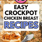 Looking for easy chicken breast dinner ideas? These crockpot chicken breast recipes are perfect for busy nights when you need simple, family friendly crock pot meals. This collection includes dump and go crockpot dinners made with boneless chicken breast that cook low and slow for tender, juicy results. You’ll find crockpot chicken breast recipes shredded for sandwiches and tacos, creamy crockpot chicken breast recipes pasta dishes, comforting crockpot chicken breast recipes soup, and even flavorful crockpot chicken breast recipes Asian style meals. These easy slow cooker recipes are great spring crockpot meals, summer crockpot meals, and weeknight dinners. Perfect for feeding a crowd, meal prep, or making simple crockpot chicken breast recipes the whole family will love.
