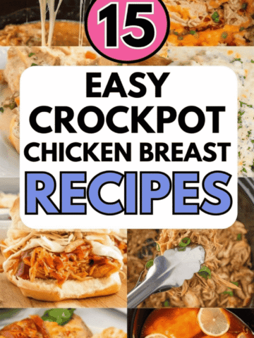 Looking for easy chicken breast dinner ideas? These crockpot chicken breast recipes are perfect for busy nights when you need simple, family friendly crock pot meals. This collection includes dump and go crockpot dinners made with boneless chicken breast that cook low and slow for tender, juicy results. You’ll find crockpot chicken breast recipes shredded for sandwiches and tacos, creamy crockpot chicken breast recipes pasta dishes, comforting crockpot chicken breast recipes soup, and even flavorful crockpot chicken breast recipes Asian style meals. These easy slow cooker recipes are great spring crockpot meals, summer crockpot meals, and weeknight dinners. Perfect for feeding a crowd, meal prep, or making simple crockpot chicken breast recipes the whole family will love.